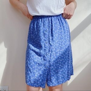 Floral midi skirt handmade